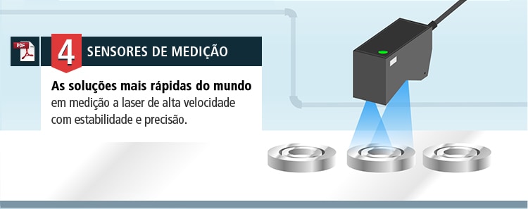 [4 Sensores de Medição]As soluções mais rápidas do mundo em medição a laser de alta velocidade com estabilidade e precisão.